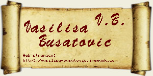 Vasilisa Bušatović vizit kartica